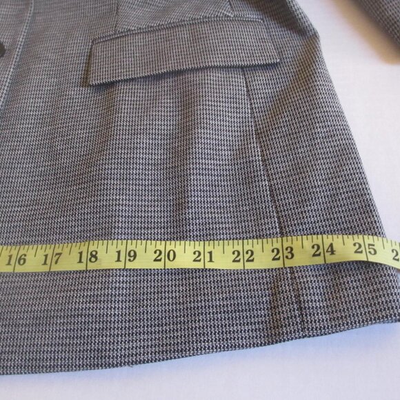 Calvin Klein Women's Houndstooth Peak Lapel Blazer Plus Size 14W Gray $179 nwt - Picture 12 of 15
